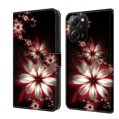 For Xiaomi Redmi Note 12 Pro Global Crystal 3D Shockproof Protective Leather Phone Case(Fantastic Flower) - Xiaomi Cases by buy2fix | Online Shopping UK | buy2fix