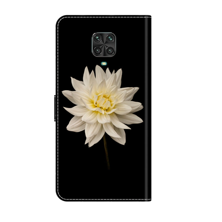 For Xiaomi Redmi Note 9 Pro Crystal 3D Shockproof Protective Leather Phone Case(White Flower) - Xiaomi Cases by buy2fix | Online Shopping UK | buy2fix