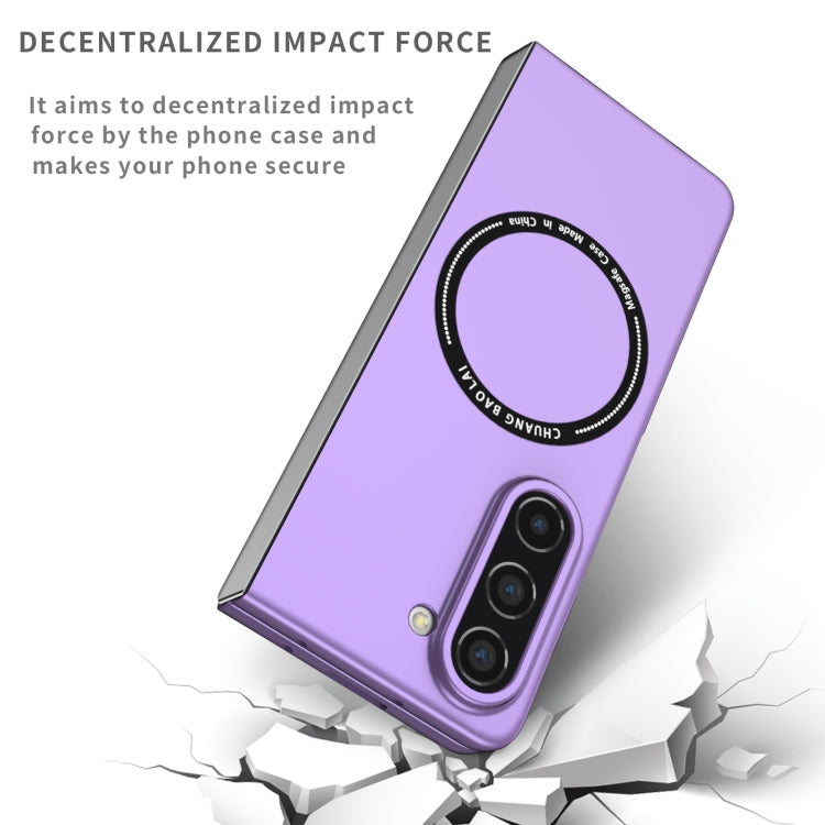 For Samsung Galaxy Z Fold5 Magsafe Magnetic Folding PC Phone Case(Purple) - Galaxy Z Fold5 Cases by buy2fix | Online Shopping UK | buy2fix