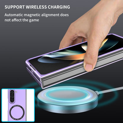 For Samsung Galaxy Z Fold5 Magsafe Magnetic Folding PC Phone Case(Purple) - Galaxy Z Fold5 Cases by buy2fix | Online Shopping UK | buy2fix