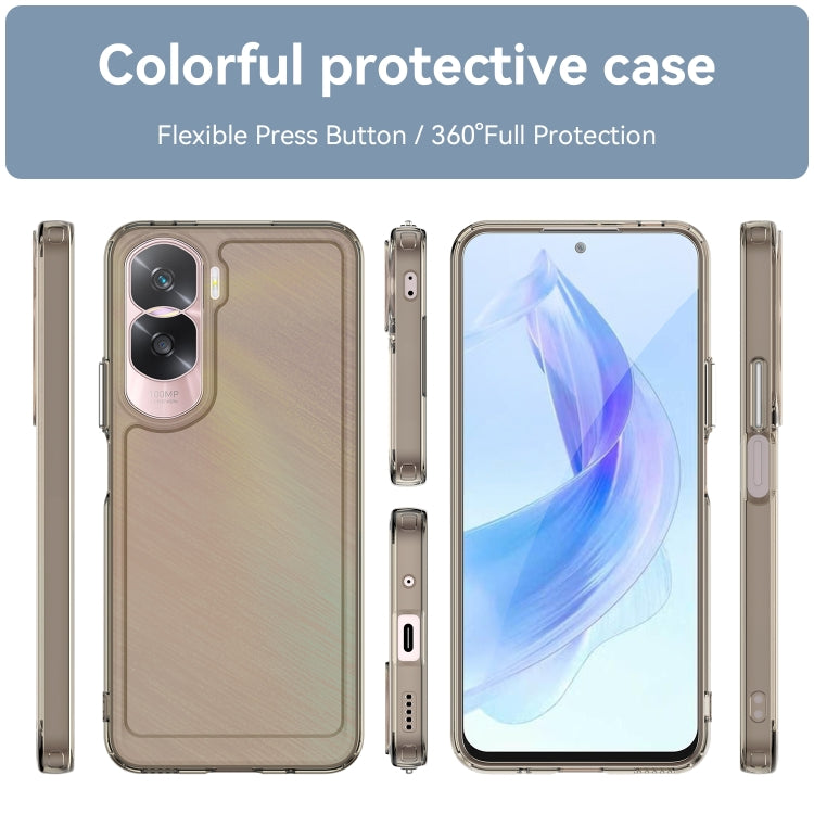 For Honor 90 Lite Candy Series TPU Phone Case(Transparent Grey) - Honor Cases by buy2fix | Online Shopping UK | buy2fix