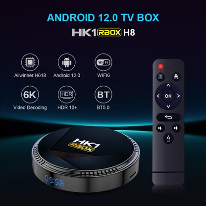 HK1RBOX H8-H618 Android 12.0 Allwinner H618 Quad Core Smart TV Box, Memory:4GB+32GB(US Plug) - Allwinner H6 by buy2fix | Online Shopping UK | buy2fix