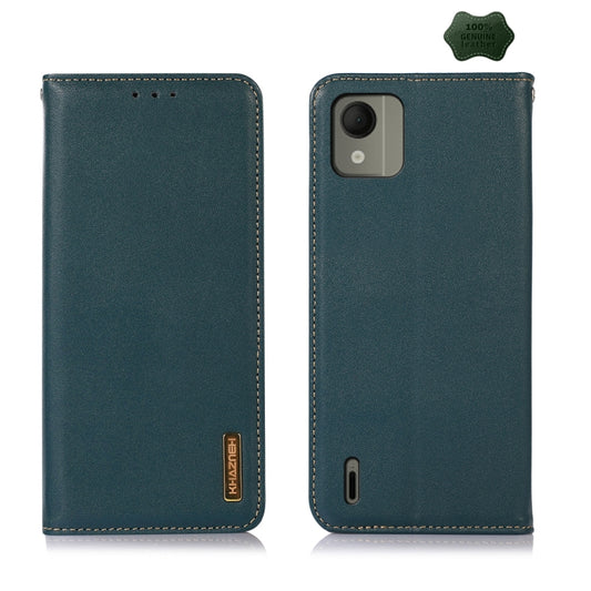 For Nokia C110 KHAZNEH Nappa Top Layer Cowhide Leather Phone Case(Green) - Nokia Cases by buy2fix | Online Shopping UK | buy2fix