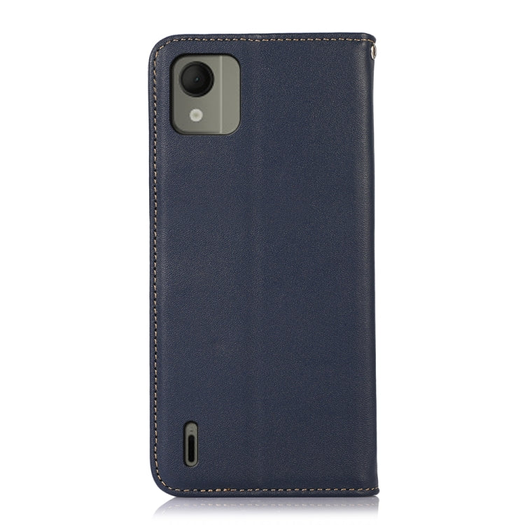 For Nokia C110 KHAZNEH Nappa Top Layer Cowhide Leather Phone Case(Blue) - Nokia Cases by buy2fix | Online Shopping UK | buy2fix