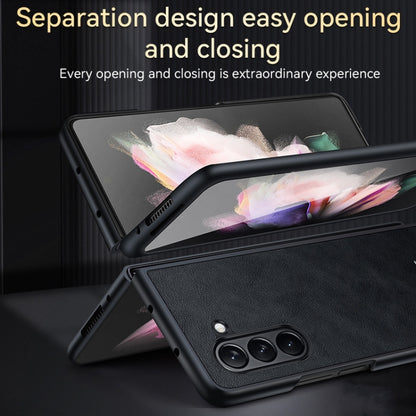 For Samsung Galaxy Z Fold5 SULADA Shockproof TPU + Handmade Leather Phone Case(Green) - Galaxy Z Fold5 Cases by SULADA | Online Shopping UK | buy2fix