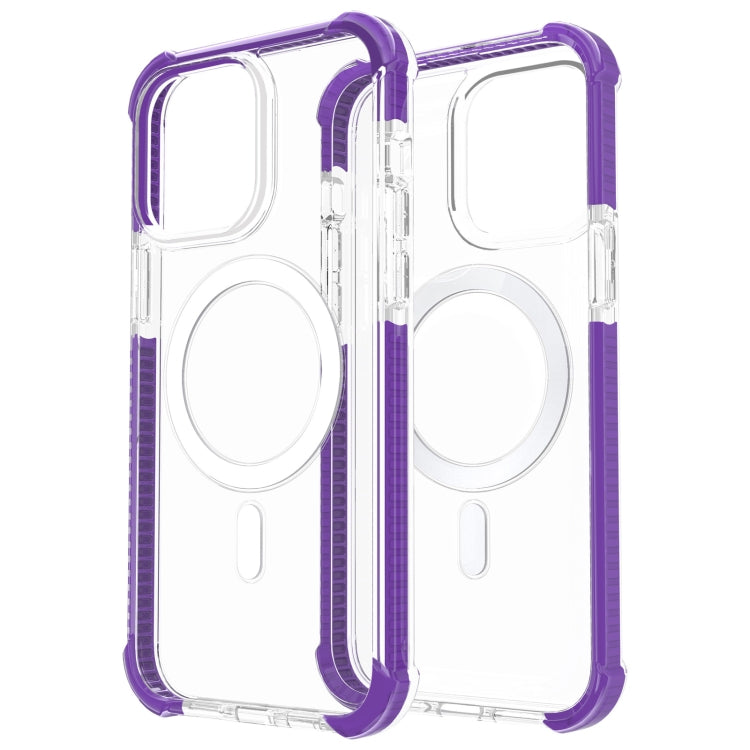 For iPhone 15 Pro Max Magsafe Magnetic Acrylic Shockproof Phone Case(Purple) - iPhone 15 Pro Max Cases by buy2fix | Online Shopping UK | buy2fix