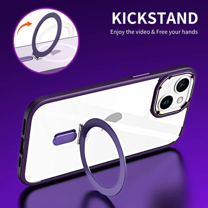 For iPhone 15 Plus MagSafe Magnetic Invisible Holder Phone Case(Transparent) - iPhone 15 Plus Cases by buy2fix | Online Shopping UK | buy2fix