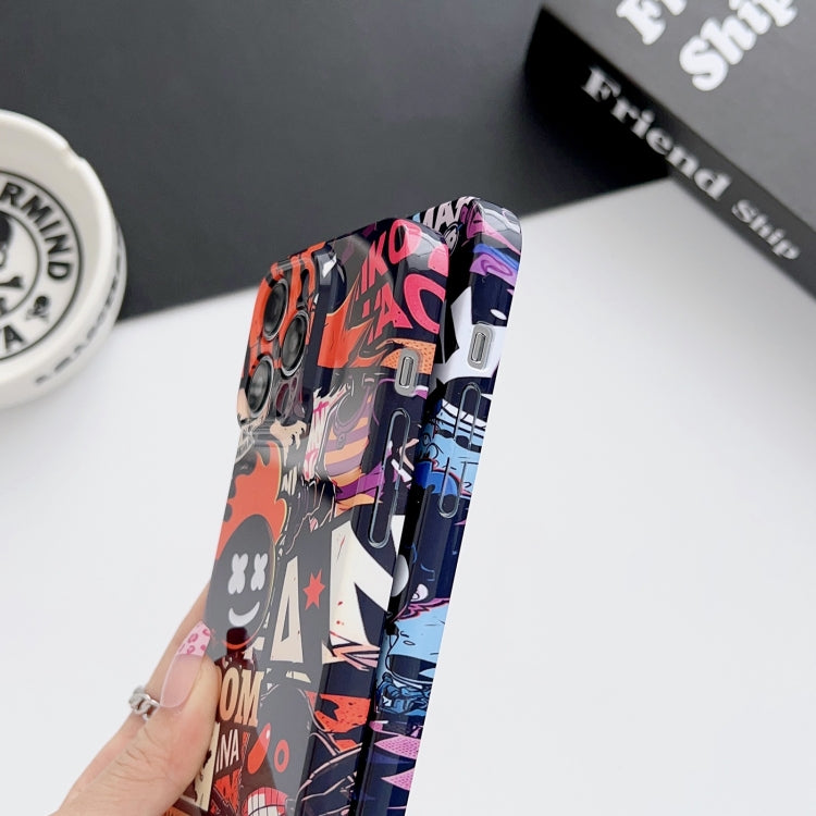 For iPhone 11 Pro Painted Pattern Precise Hole PC Phone Case(Working Comics) - iPhone 11 Pro Cases by buy2fix | Online Shopping UK | buy2fix