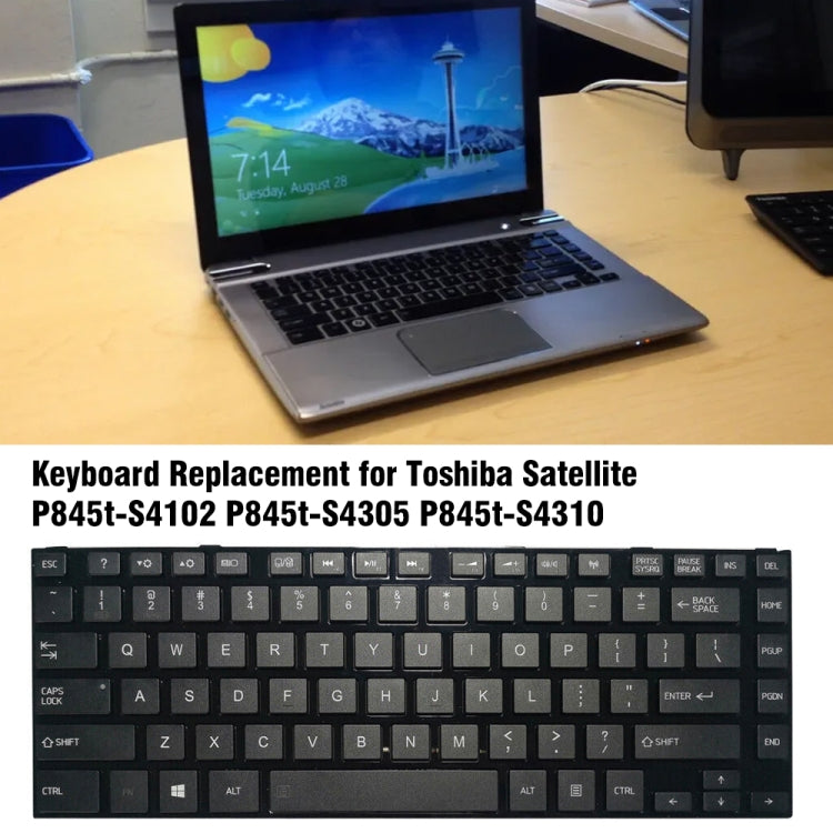 For TOSHIBA L840 / L800 Keyboard with Frame - Replacement Keyboards by buy2fix | Online Shopping UK | buy2fix