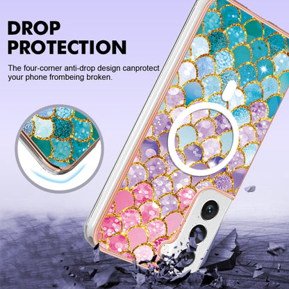 For Samsung Galaxy S23 5G Marble Pattern Dual-side IMD Magsafe TPU Phone Case(Colorful Scales) - Galaxy S23 5G Cases by buy2fix | Online Shopping UK | buy2fix