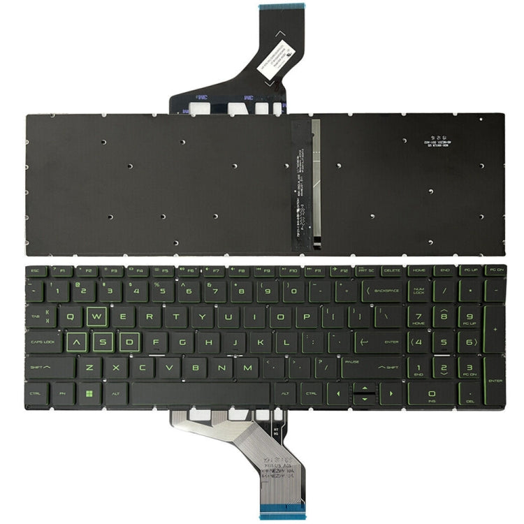 For HP Pavilion Gaming 15-DK US Version Laptop Backlight Keyboard(Green) - HP Spare Parts by buy2fix | Online Shopping UK | buy2fix