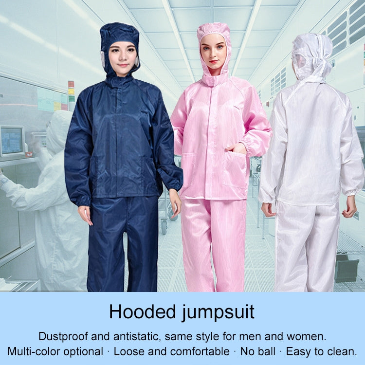 Striped Anti-static Split Hood Dust-proof Work Suit, Size:L(Yellow) - Protective Clothing by buy2fix | Online Shopping UK | buy2fix