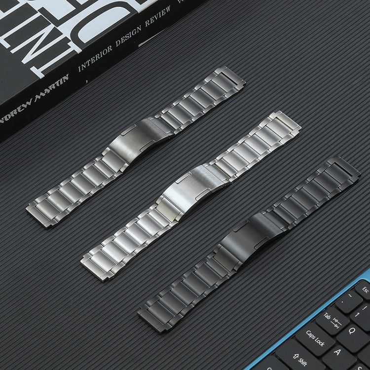 For Huawei Watch 4 Pro/GT3/GT2 Porsche Ver 22mm Three Strains HW Buckle Titanium Steel Watch Band(Grey) - Watch Bands by buy2fix | Online Shopping UK | buy2fix