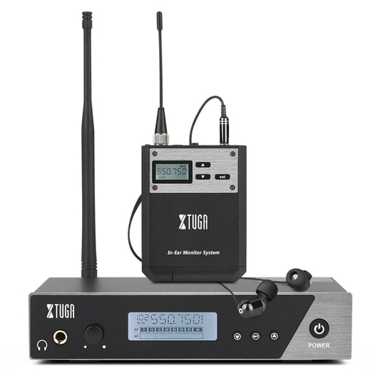 XTUGA  IEM1100 Professional Wireless In Ear Monitor System 1 BodyPacks(EU Plug) - Microphone by XTUGA | Online Shopping UK | buy2fix