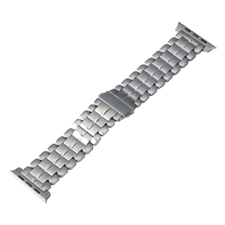 For Apple Watch Series 7 45mm Five Beads Titanium Steel Watch Band(Silver) - Watch Bands by buy2fix | Online Shopping UK | buy2fix