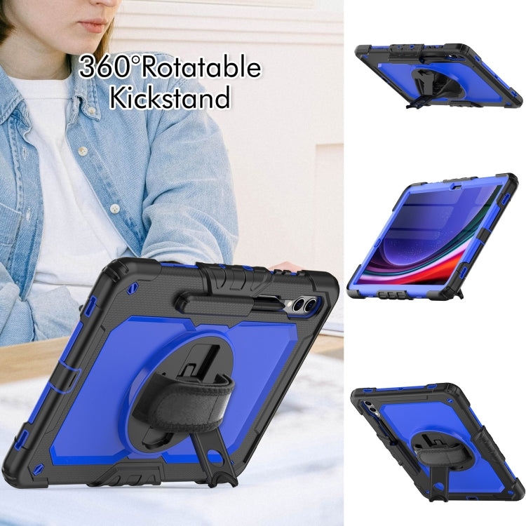 For Samsung Galaxy Tab S9+ / S8+ Silicone + PC Tablet Case(Black+Dark Blue) - Galaxy Tab S9+ Cases by buy2fix | Online Shopping UK | buy2fix