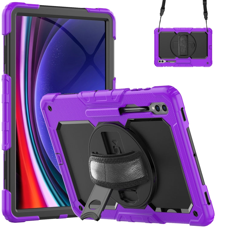 For Samsung Galaxy Tab S9 Ultra / S8 Ultra Silicone + PC Tablet Case(Purple+Black) - Galaxy Tab S9 Ultra Cases by buy2fix | Online Shopping UK | buy2fix