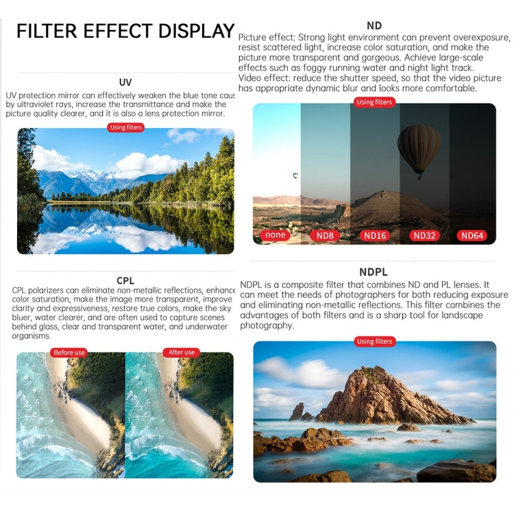 For DJI Air 3 JSR KB Series Drone Lens Filter, Filter:8 in 1 CPL ND NDPL NIGHT - Mavic Lens Filter by JSR | Online Shopping UK | buy2fix
