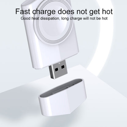 For Apple Watch Series USB Port Portable Magnetic Wireless Charger(White) - Charger / Holder by buy2fix | Online Shopping UK | buy2fix