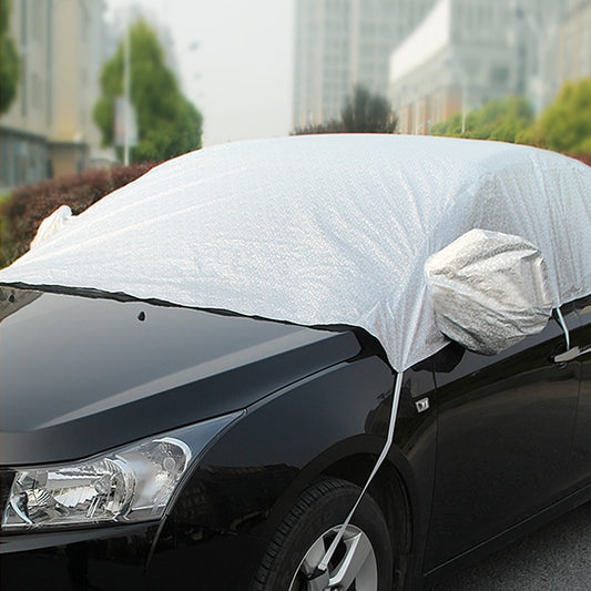 Car Half-cover Car Clothing Sunscreen Heat Insulation Sun Nisor, Aluminum Foil Size: 4.7x1.8x1.7m - Aluminum Film PEVA by buy2fix | Online Shopping UK | buy2fix