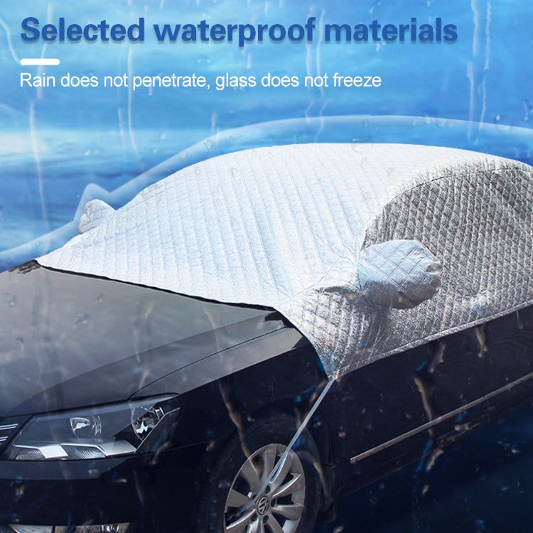 Car Half-cover Car Clothing Sunscreen Heat Insulation Sun Nisor, Aluminum Foil Size:  5.2x2x1.8m - Aluminum Film PEVA by buy2fix | Online Shopping UK | buy2fix