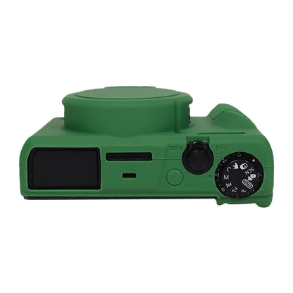 For Canon PowerShot G7 X Mark III / G7X3 Soft Silicone Protective Case with Lens Cover(Green) - Protective Case by buy2fix | Online Shopping UK | buy2fix