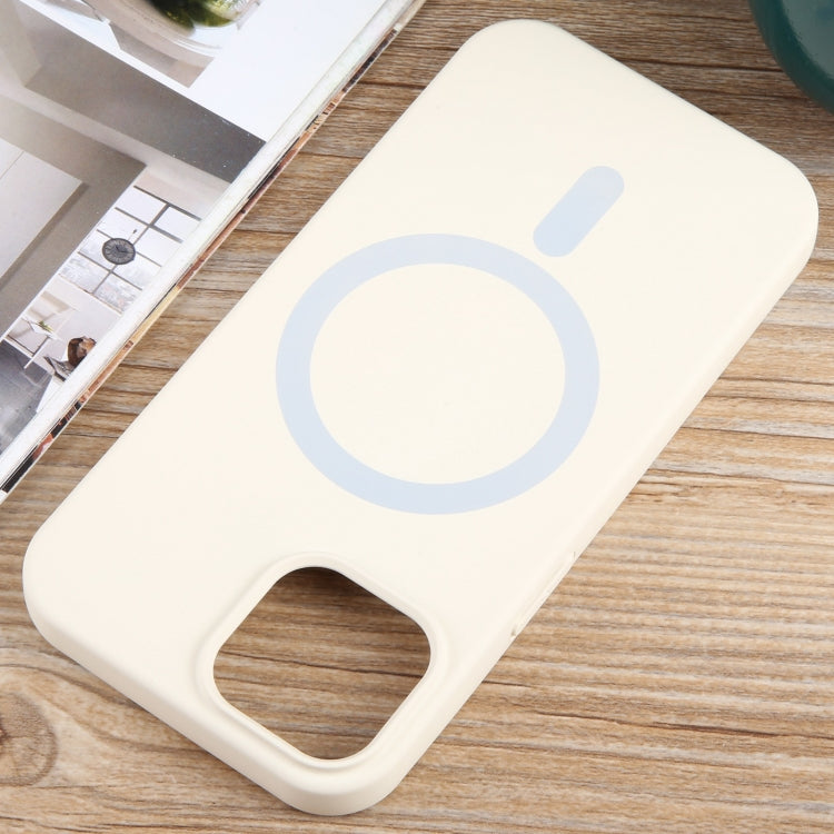 For iPhone 11 MagSafe Liquid Silicone Phone Case(White) - iPhone 11 Cases by buy2fix | Online Shopping UK | buy2fix