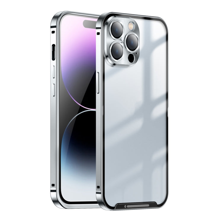 For iPhone 15 Pro Max Frosted Metal Phone Case(Silver) - iPhone 15 Pro Max Cases by buy2fix | Online Shopping UK | buy2fix