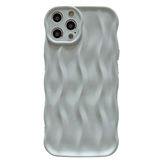 For iPhone 15 Pro Max Wave Texture Bright TPU Phone Case(White) - iPhone 15 Pro Max Cases by buy2fix | Online Shopping UK | buy2fix