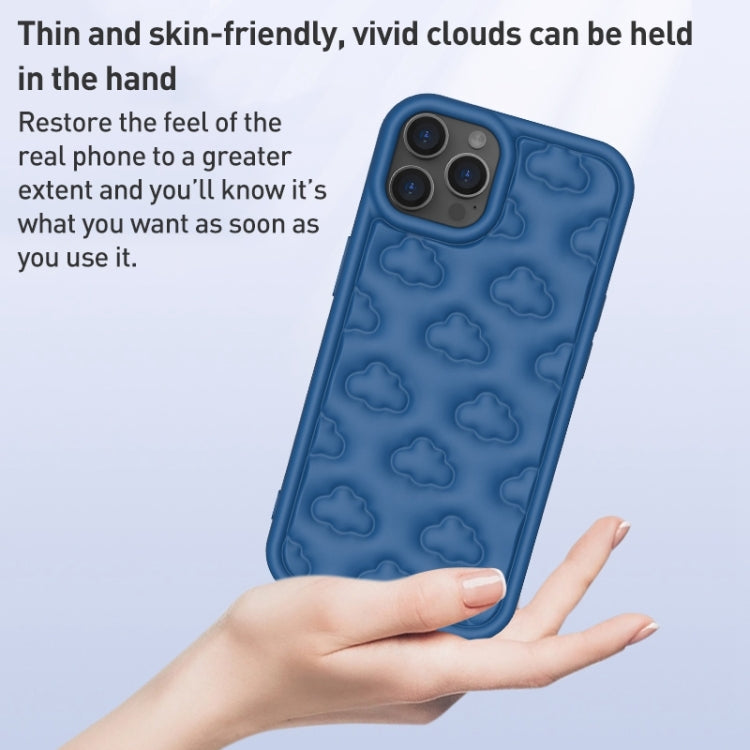 For iPhone 15 Pro Max 3D Cloud Pattern TPU Phone Case(Blue) - iPhone 15 Pro Max Cases by buy2fix | Online Shopping UK | buy2fix