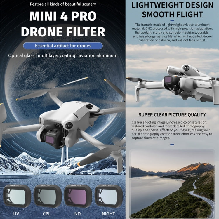 For DJI Mini 4 Pro JSR KB Series Drone Camera Lens Filter, Filter:12 in 1 UV CPL ND NDPL STAR - Mavic Lens Filter by JSR | Online Shopping UK | buy2fix