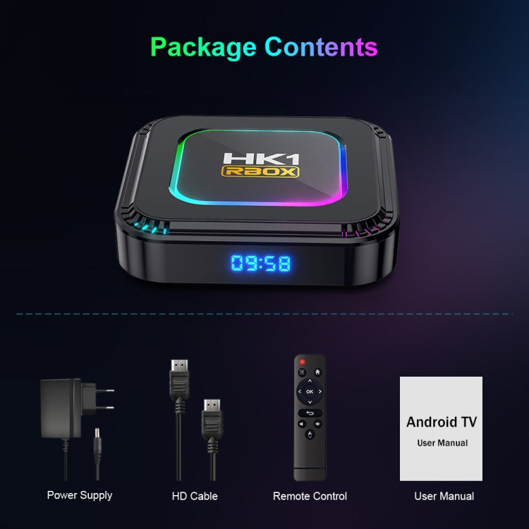 HK1 RBOX K8 8K Android 13.0 Smart TV Box with Remote Control, 2GB+16GB, RK3528 Quad-Core(EU Plug) - Others by buy2fix | Online Shopping UK | buy2fix