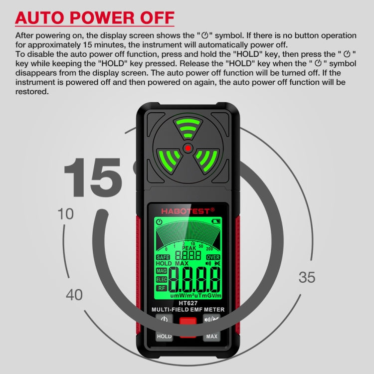 HABOTEST HT627 Electromagnetic Radiation Detector - Radiation Detector by HABOTEST | Online Shopping UK | buy2fix