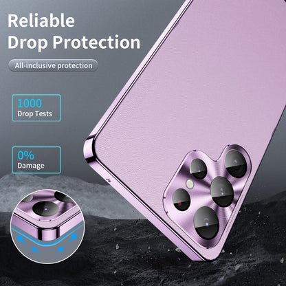 For Samsung Galaxy S23 Ultra 5G MagSafe Magnetic Plain Metal Phone Case(Purple) - Galaxy S23 Ultra 5G Cases by buy2fix | Online Shopping UK | buy2fix