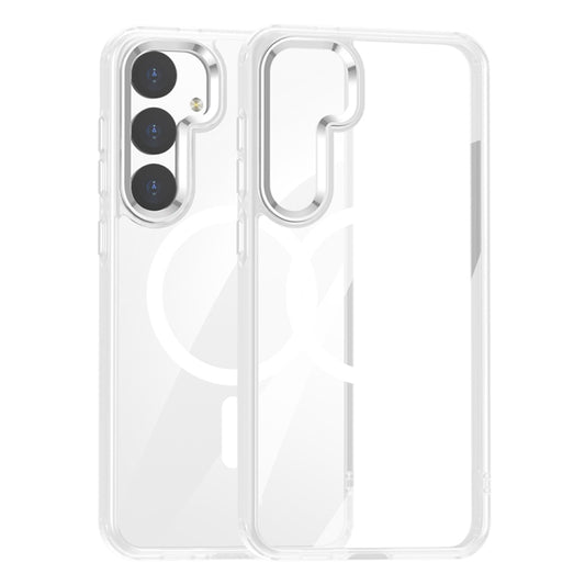 For Samsung Galaxy S24 5G MagSafe Anti-fingerprint Highly Transparent PC Phone Case(White) - Galaxy S24 5G Cases by buy2fix | Online Shopping UK | buy2fix