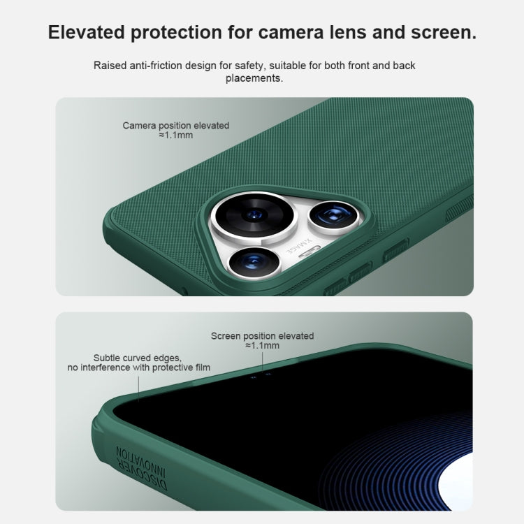 For Huawei Pura 70 NILLKIN Frosted Shield Pro PC + TPU Phone Case(Green) - Huawei Cases by NILLKIN | Online Shopping UK | buy2fix