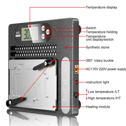 i2C T18 LCD Display PCB Motherboard Layered Desoldering Station For iPhone X-15 Pro Max, US Plug - Repair Platform by buy2fix | Online Shopping UK | buy2fix