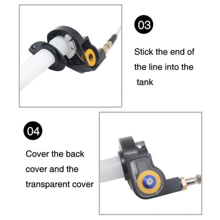 Off-road Motorcycle Modified 22mm Handle Throttle Clamp Hand Grip Big Torque Oil Visual Throttle Accelerator for with Cable(Gold with Yellow Throttle Cable) - Grips by buy2fix | Online Shopping UK | buy2fix