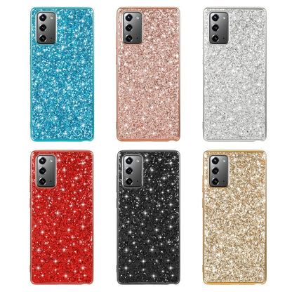 For Samsung Galaxy Note 20 Glitter Powder Shockproof TPU Protective Case(Black) - Samsung Accessories by buy2fix | Online Shopping UK | buy2fix