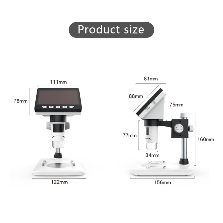 inskam307 0-40mm 1080P 4.3 inch LCD Screen Mobile Phone Repair Industry HD Electron Didital Microscope - Digital Microscope by buy2fix | Online Shopping UK | buy2fix