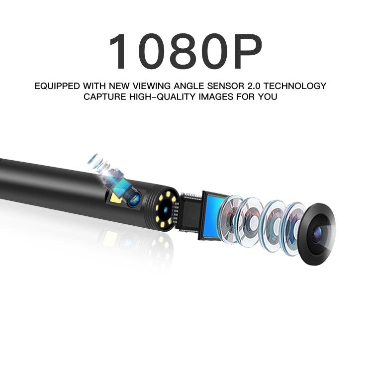 F280 1080P IP68 Waterproof Dual Camera WiFi Digital Endoscope, Length:5m Snake Tube(Black) - Consumer Electronics by buy2fix | Online Shopping UK | buy2fix
