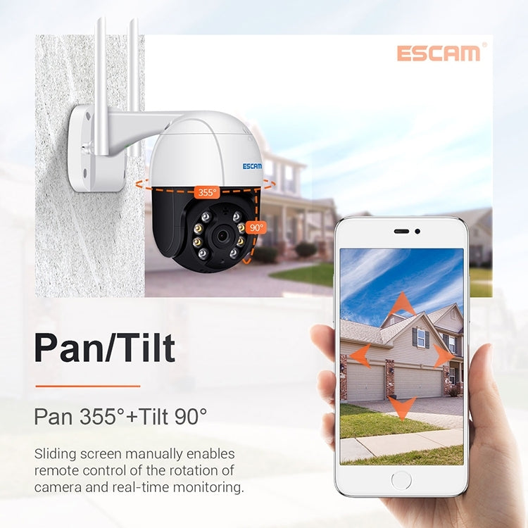 ESCAM QF518 5MP Smart WiFi IP Camera, Support AI Humanoid Detection / Auto Tracking / Dual Light Night Vision / Cloud Storage / Two Way Audio / TF Card, Plug:US Plug(White) - Dome Camera by ESCAM | Online Shopping UK | buy2fix