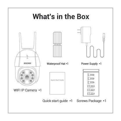 ESCAM QF518 5MP Smart WiFi IP Camera, Support AI Humanoid Detection / Auto Tracking / Dual Light Night Vision / Cloud Storage / Two Way Audio / TF Card, Plug:US Plug(White) - Dome Camera by ESCAM | Online Shopping UK | buy2fix