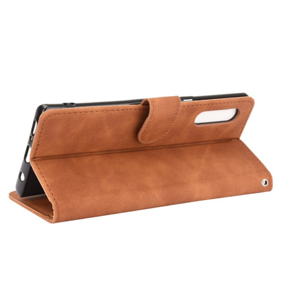 For LG Velvet Solid Color Skin Feel Magnetic Buckle Horizontal Flip Calf Texture PU Leather Case with Holder & Card Slots & Wallet(Brown) - Mobile Accessories by buy2fix | Online Shopping UK | buy2fix