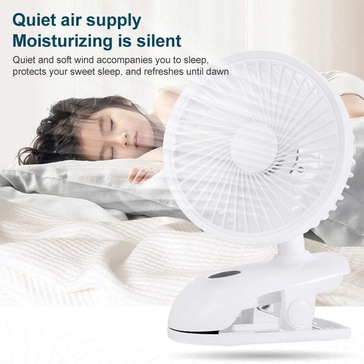 F601 Multifunctional Clip-on Electric Fan with LED Display (White) - Consumer Electronics by buy2fix | Online Shopping UK | buy2fix