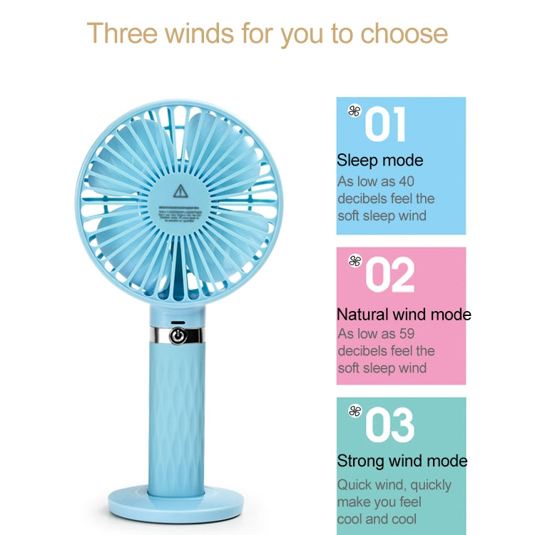 S8 Portable Mute Handheld Desktop Electric Fan, with 3 Speed Control (White) - Consumer Electronics by buy2fix | Online Shopping UK | buy2fix