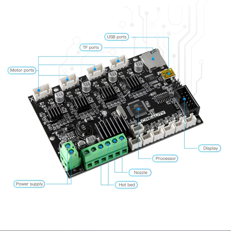 Creality Ender-3 / 3Pro Noiseless Motherboard 3D Printer Part Accessories - Consumer Electronics by Creality | Online Shopping UK | buy2fix