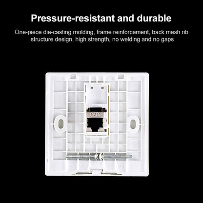 CAT.6 Shielded Pass-through Network Module, Single Port Panel + Shielded Pass-through (Grey) - Lan Cable and Tools by buy2fix | Online Shopping UK | buy2fix