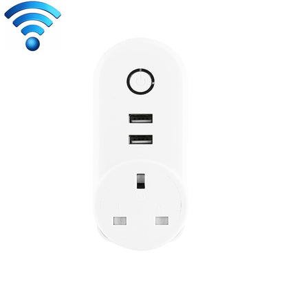SA-002 2 USB Ports + 1 UK Socket WiFi Smart Power Plug Socket, Compatible with Alexa and Google Home, AC 110V-230V, UK Plug - Consumer Electronics by buy2fix | Online Shopping UK | buy2fix