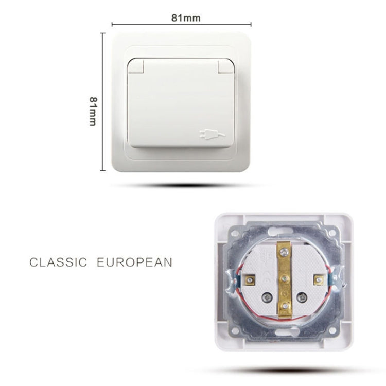 Ceramic Power Waterproof Socket with Cover, EU Plug - Consumer Electronics by buy2fix | Online Shopping UK | buy2fix